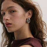 Pleated Knot Earring (7726442184785)