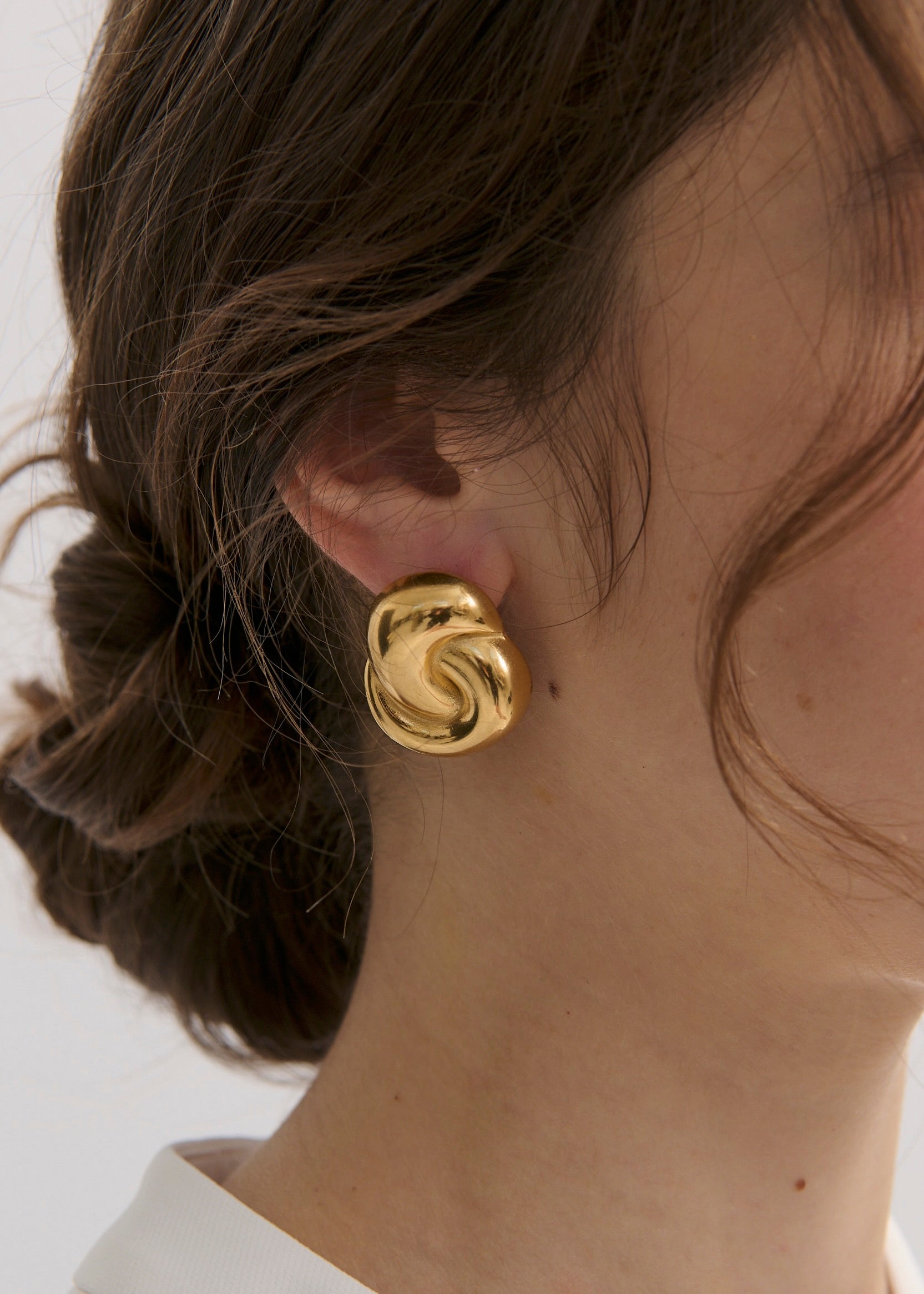 Pleated Knot Earring (7726442184785)