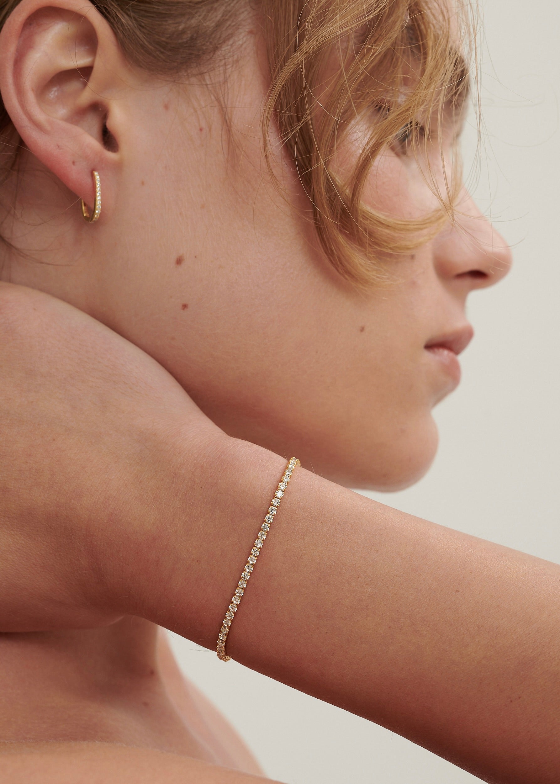 Diamante Tennis Bracelet (7019403149393)