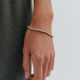 Classic Diamante Tennis Bracelet - Gold