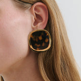 Sara Earring - Gold/Leopard
