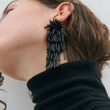 Vivi Beaded Earrings - Black
