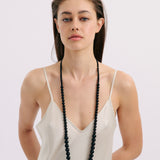 Onyx Beaded Necklace (7855724429393)