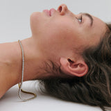 Classic Diamante Tennis Necklace - Gold