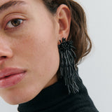 Vivi Beaded Earrings - Black