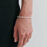 Organic Link Bracelet - Light Silver