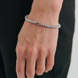 Classic Diamante Tennis Bracelet - Rhodium Silver