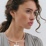 PRE ORDER: Structural Pendant Necklace - Light Silver