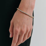 Classic Diamante Tennis Bracelet - Gold