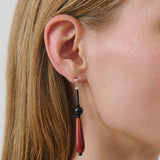 Droplet Beaded Earring - Carnelian