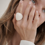 Bold Resin Ring - Cream