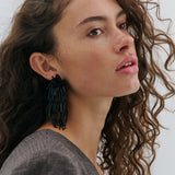 Vivi Beaded Earrings - Black