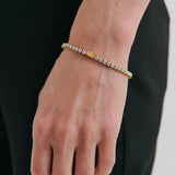 Classic Diamante Tennis Bracelet - Gold