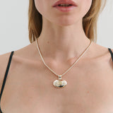 Ada Pendant Necklace  - Light Silver/Cream