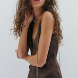 Evening Wrap Chain Necklace - Gold