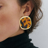 PRE ORDER: Sara Earring - Gold/Leopard