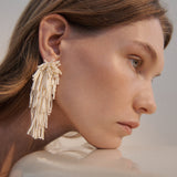 PRE ORDER: Vivi Beaded Earrings - Cream