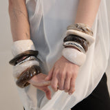 Resort Bangle Stack - Rhodium Silver
