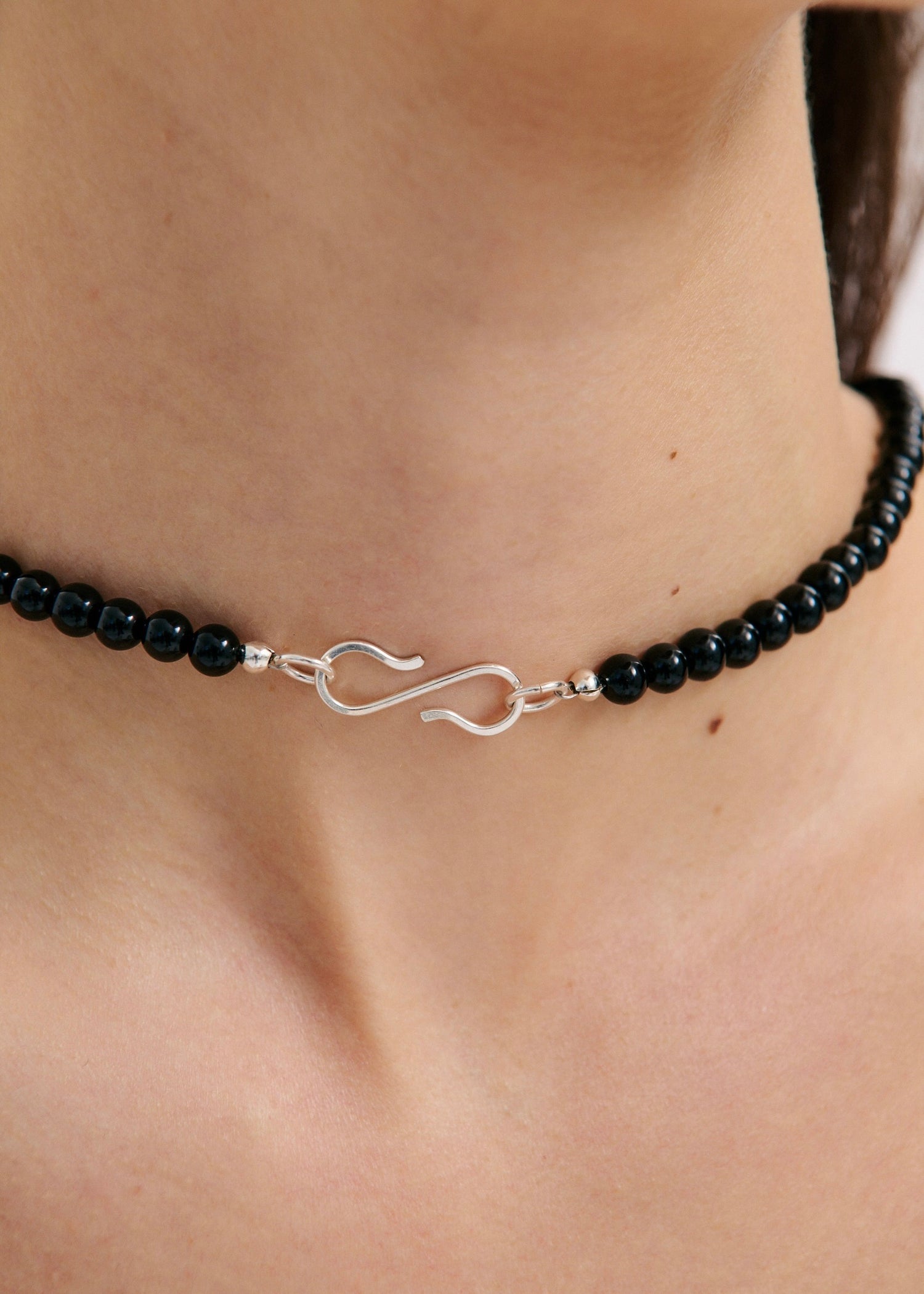 Onyx Beaded Necklace (7855724429393)
