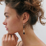 Tonal Beaded Earrings - Black/Brown
