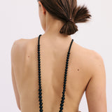 Onyx Beaded Necklace (7855724429393)