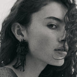 Vivi Beaded Earrings - Black