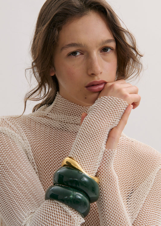 The Make a Statement Bangle Green (7806158012497)