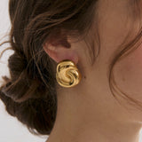 Pleated Knot Earring (7726442184785)