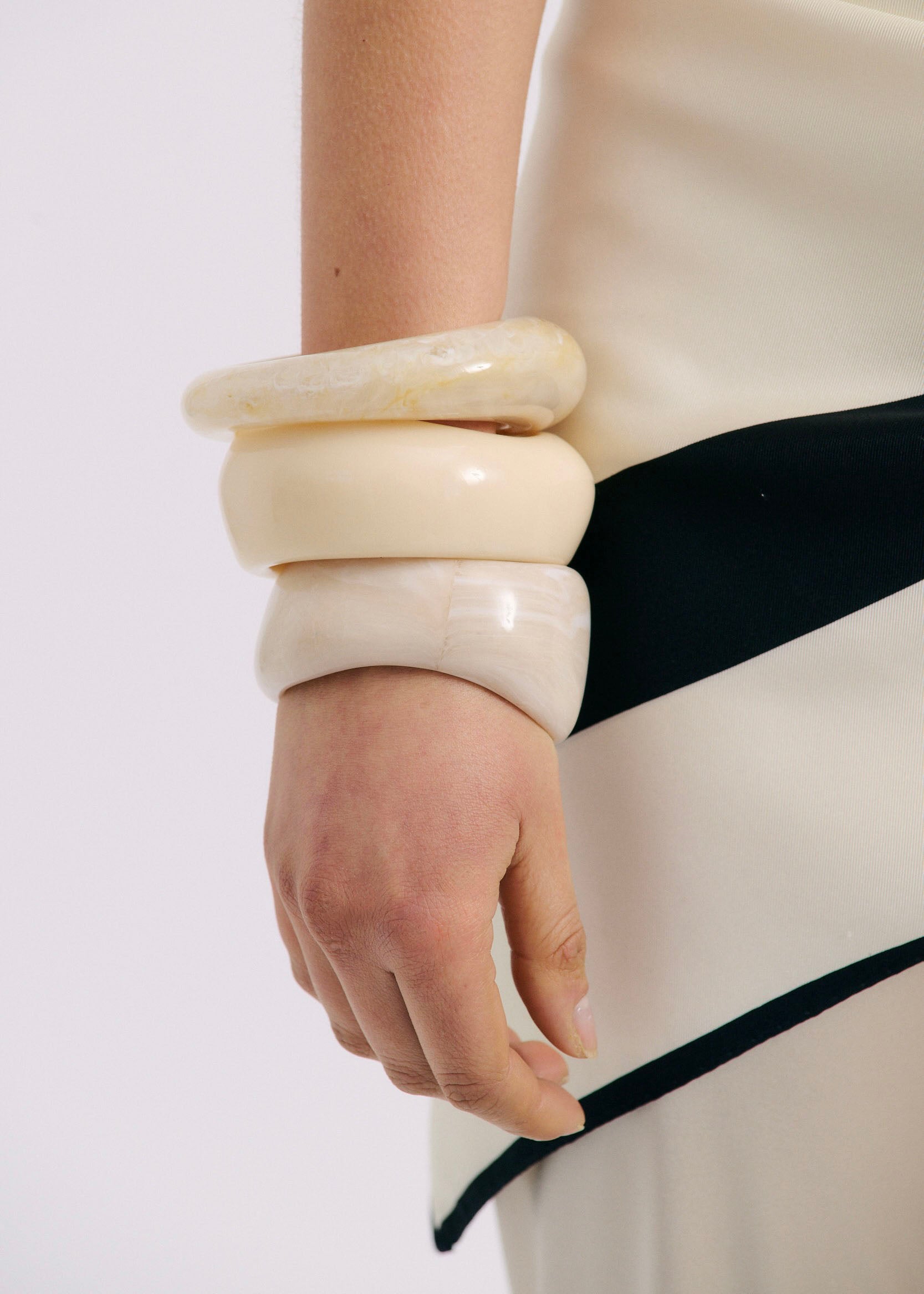 Creme Bangle Stack (7855724953681)