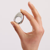 Ovale Ring - Rhodium Silver