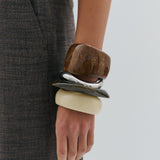 Element Bangle Stack - Rhodium Silver