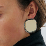 Sara Earring - Rhodium Silver/Cream