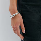 Smooth Operator Bangle - Rhodium Silver