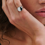 Give Me A Little Sign Pinky Ring - Rhodium Silver