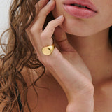 Give Me A Little Sign Pinky Ring - Gold