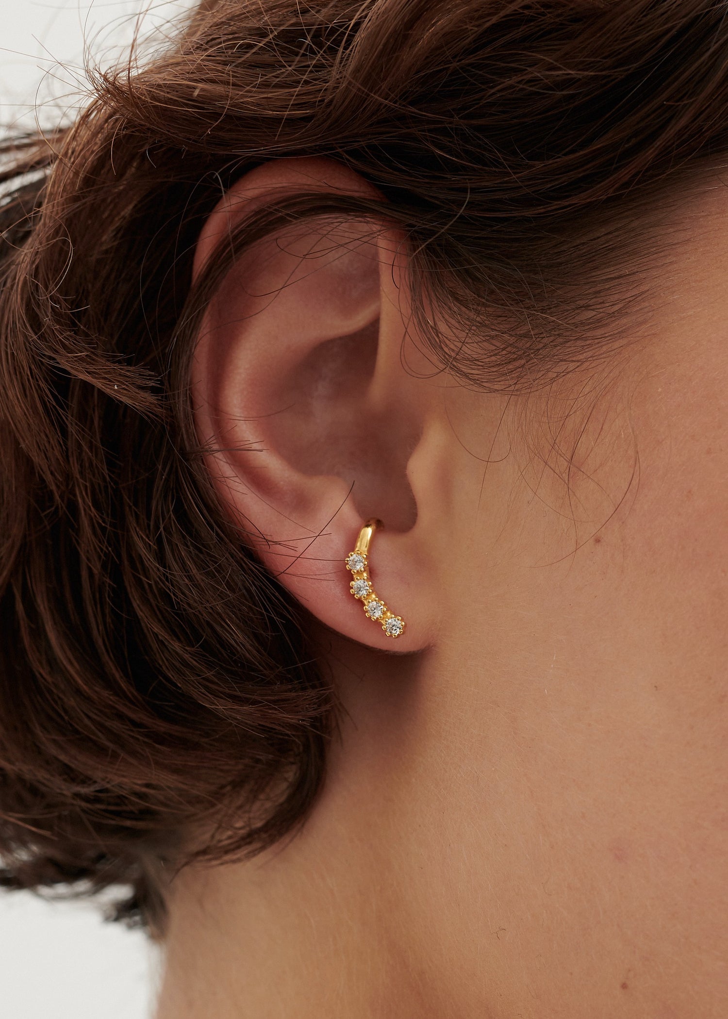 Dainty Diamonte Cuff earring (7167752306769)