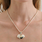 Ada Pendant Necklace  - Light Silver/Cream