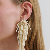 PRE ORDER: Vivi Beaded Earrings - Cream