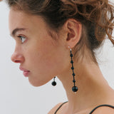Taper Beaded Earrings - Black