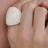 Bold Resin Ring - Cream