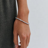 Classic Diamante Tennis Bracelet - Rhodium Silver