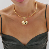 Structural Pendant Necklace - Gold