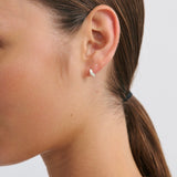 Dainty Sterling Silver Huggie