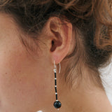 Monochrome Beaded Earrings - Black/Cream