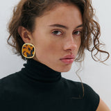 PRE ORDER: Sara Earring - Gold/Leopard