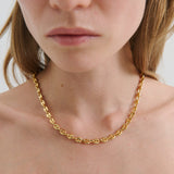Organic Link Necklace  - Gold