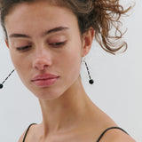 Monochrome Beaded Earrings - Black/Cream
