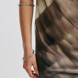 Classic Bangle - Rhodium Silver