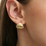 Elly Ribbed Earring - Gold