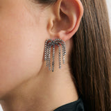 Halo Earring  - Rhodium Silver